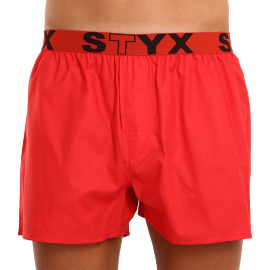 Boxer da uomo Styx sport elastico rosso (B1064)