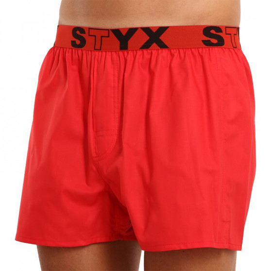 Boxer da uomo Styx sport elastico rosso (B1064)