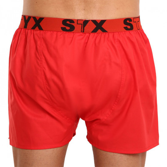 Boxer da uomo Styx sport elastico rosso (B1064)