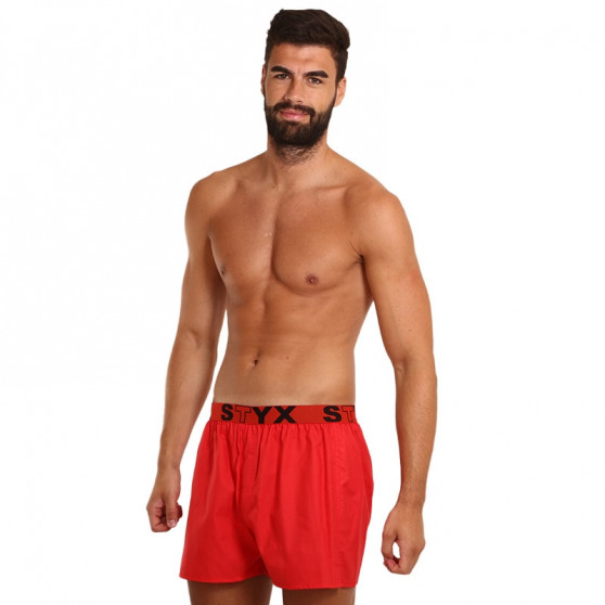 Boxer da uomo Styx sport elastico rosso (B1064)