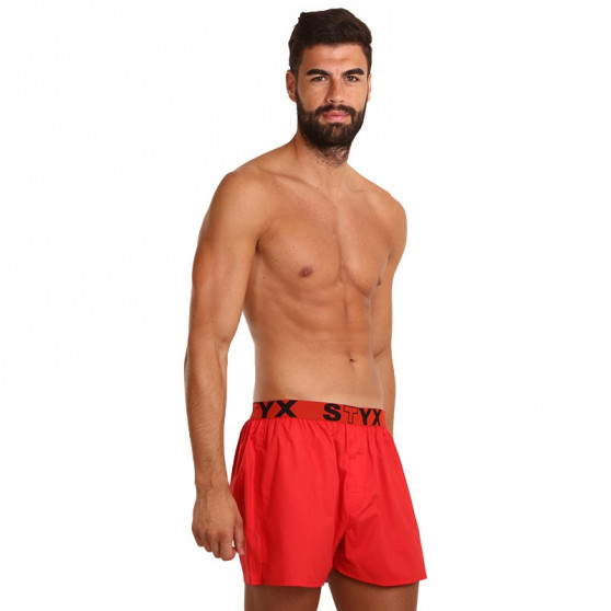 Boxer da uomo Styx sport elastico rosso (B1064)