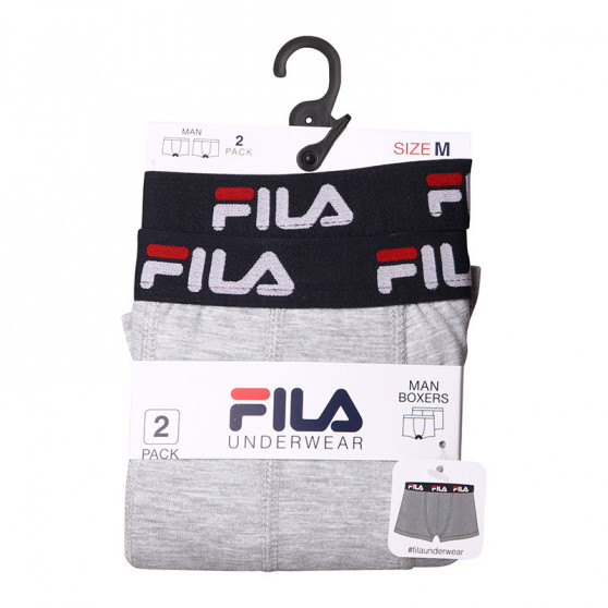 2PACK boxer uomo Fila grigio (FU5142/2-400)