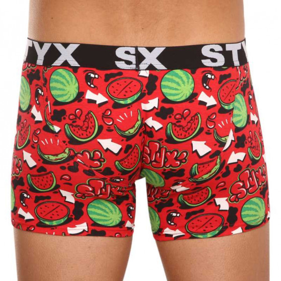 Boxer da uomo Styx lungo arte sport gomma meloni (U1459)