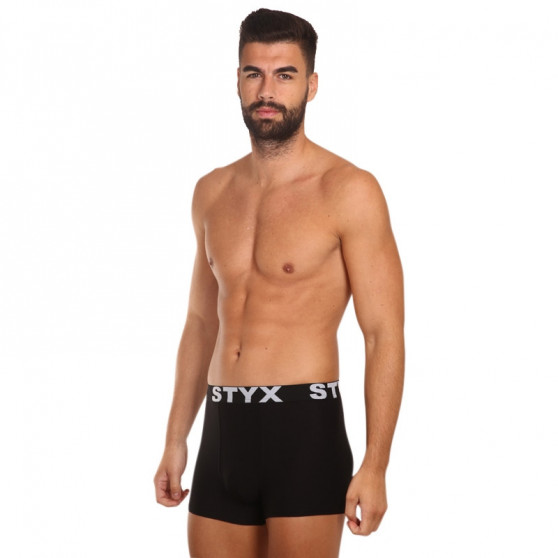 Boxer uomo Styx sport elastico nero (G960)