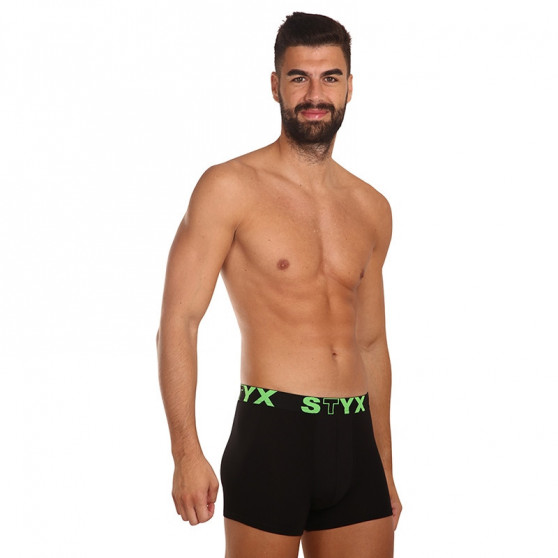 Boxer uomo Styx sport elastico nero (G962)