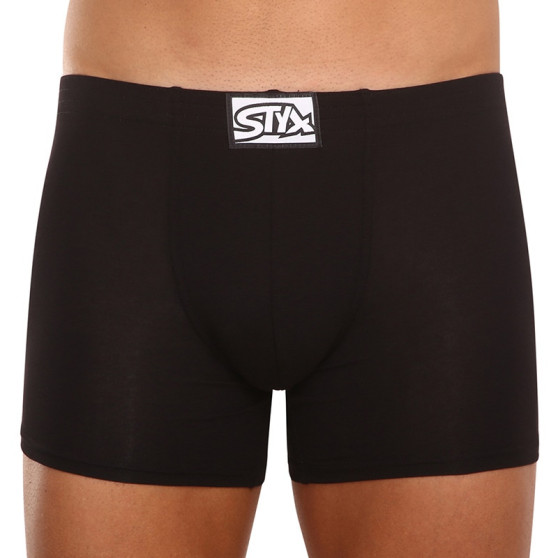 Boxer uomo Styx lungo classico elastico nero (F960)