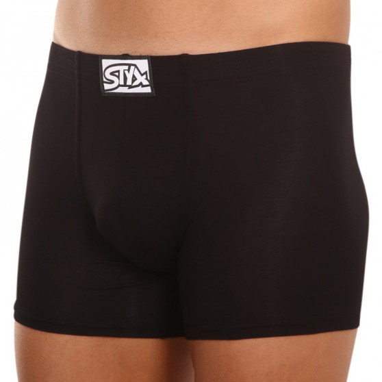 Boxer uomo Styx lungo classico elastico nero (F960)