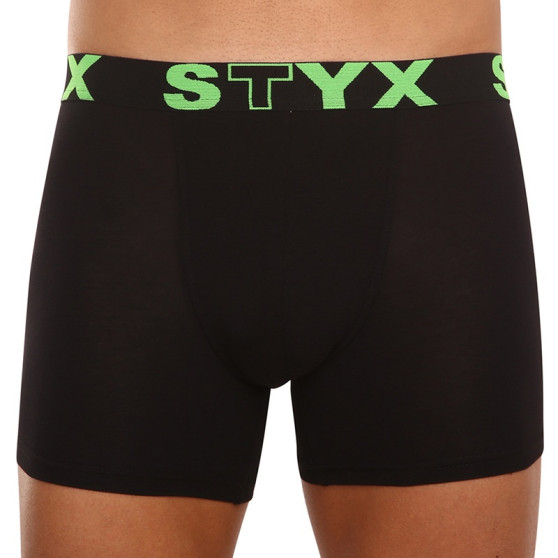 Boxer uomo Styx lungo sport elastico nero (U962)