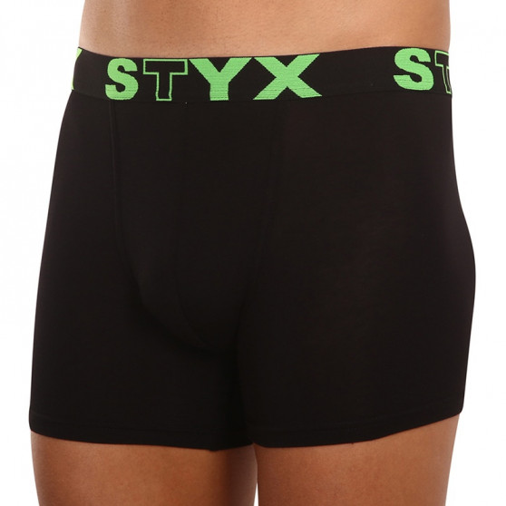 Boxer uomo Styx lungo sport elastico nero (U962)