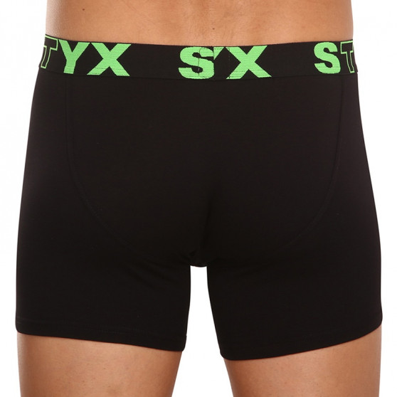 Boxer uomo Styx lungo sport elastico nero (U962)