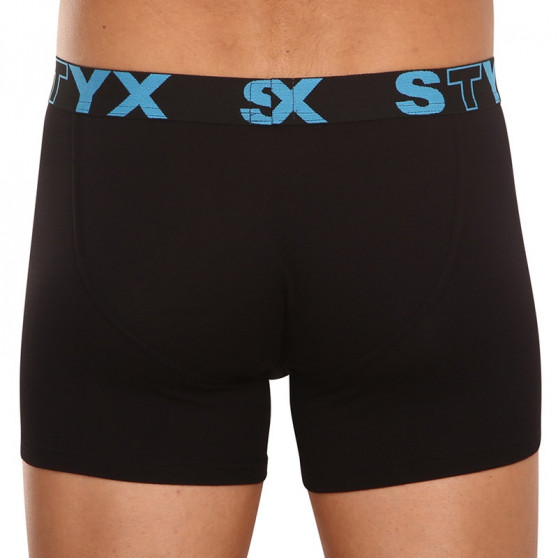 Boxer uomo Styx lungo sport elastico nero (U961)