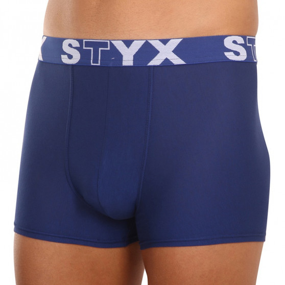 Boxer da uomo Styx elastico sportivo blu scuro (G968)