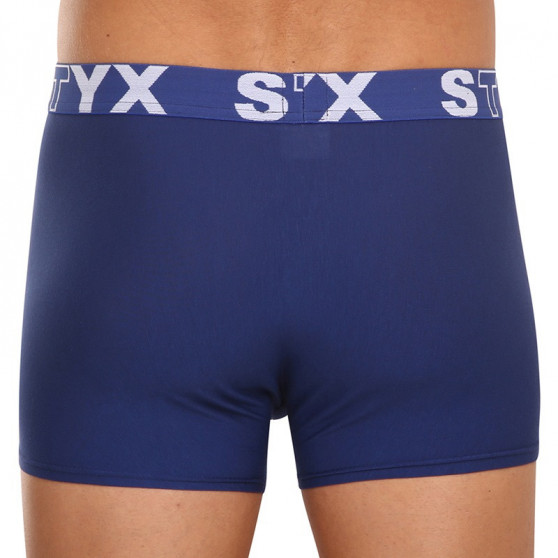 Boxer da uomo Styx elastico sportivo blu scuro (G968)