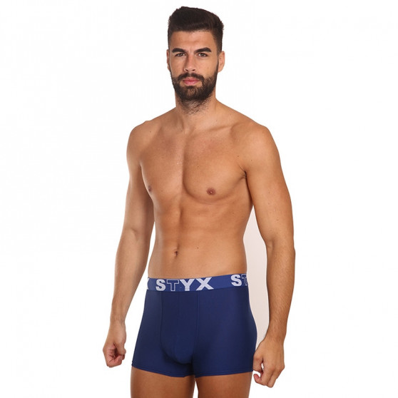 Boxer da uomo Styx elastico sportivo blu scuro (G968)