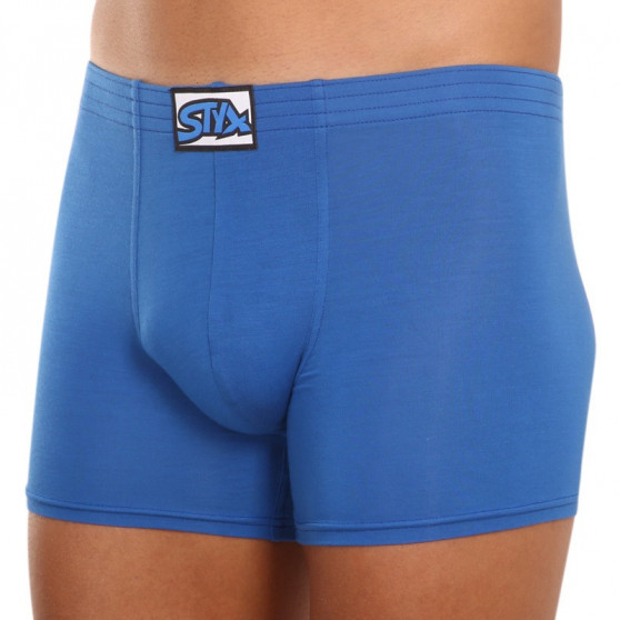 Boxer uomo Styx lungo classico elastico blu (F967)