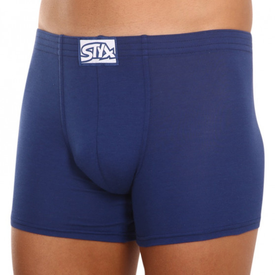 Boxer uomo Styx lungo classico elastico blu (F968)