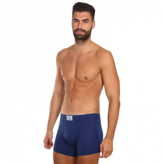 Boxer uomo Styx lungo classico elastico blu (F968)