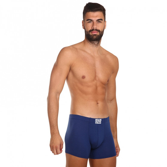 Boxer uomo Styx lungo classico elastico blu (F968)