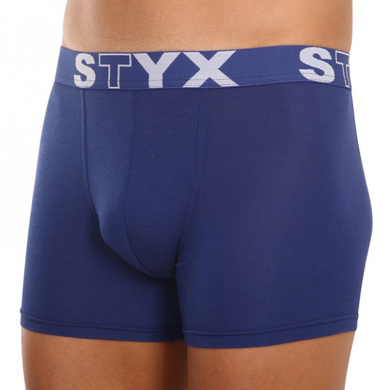 Boxer uomo Styx lunghi sportivi elastici blu scuro (U968)