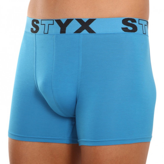 Boxer da uomo Styx lunghi sportivi elastici blu chiaro (U969)