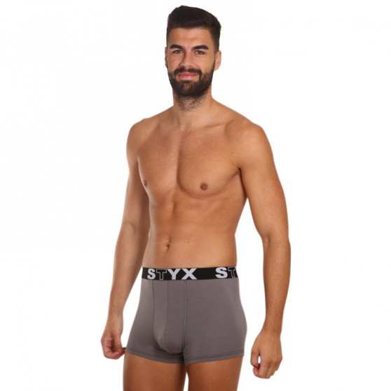 Boxer uomo Styx sport elastico grigio scuro (G1063)