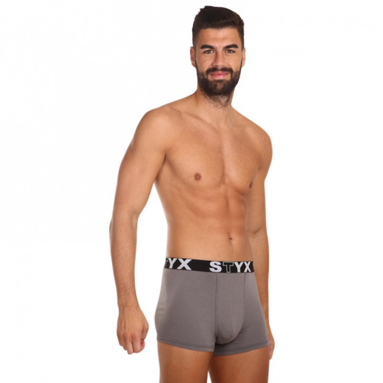 Boxer uomo Styx sport elastico grigio scuro (G1063)