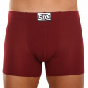 Boxer uomo Styx lunghi classici in gomma bordeaux (F1060)