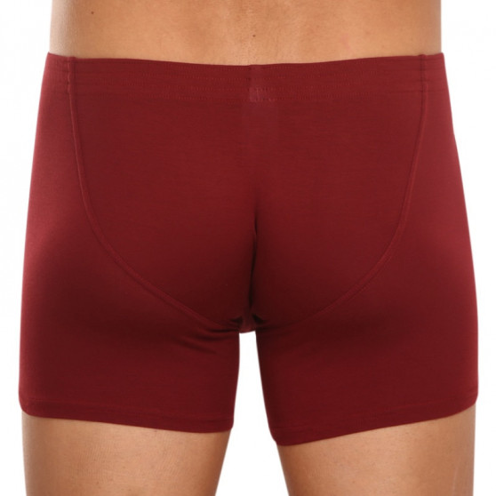 Boxer uomo Styx lunghi classici in gomma bordeaux (F1060)