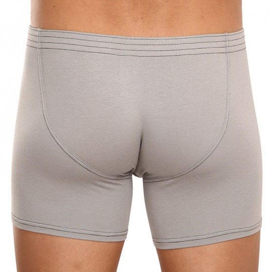 Boxer da uomo Styx lunghi classici in gomma grigio chiaro (F1062)