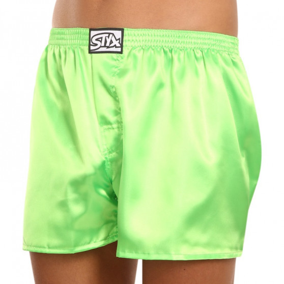 Boxer da uomo Styx classic rubber satin green (C1069)