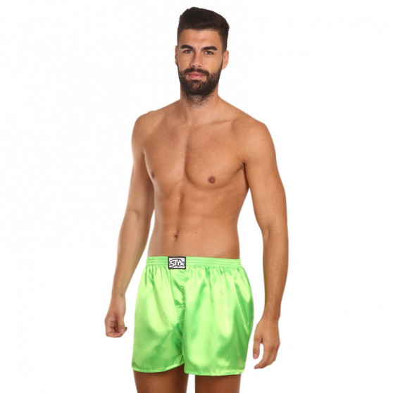 Boxer da uomo Styx classic rubber satin green (C1069)