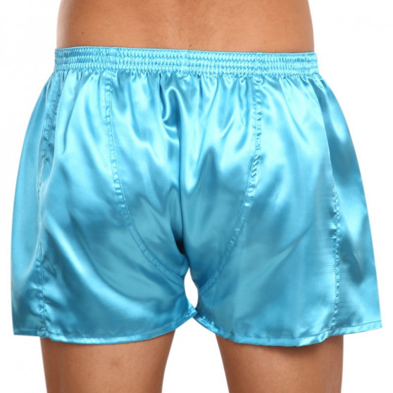 Boxer da uomo Styx classic rubber satin blue (C967)