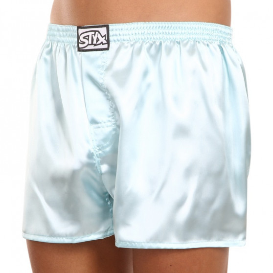 Boxer da uomo Styx classic elastic satin light blue (C688)