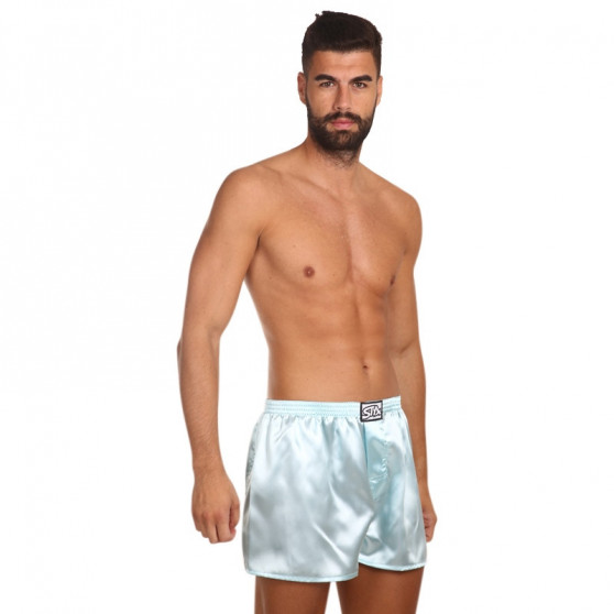 Boxer da uomo Styx classic elastic satin light blue (C688)