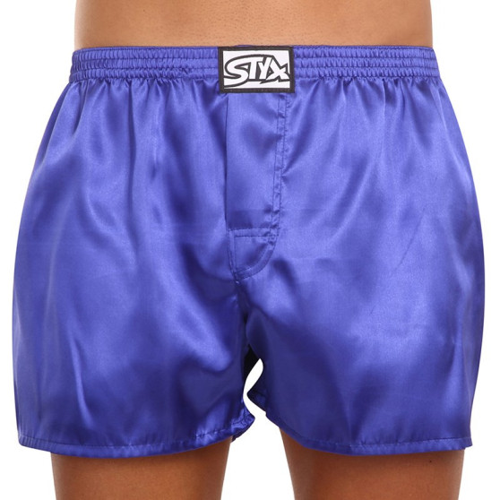 Boxer da uomo Styx classic rubber satin purple (C666)