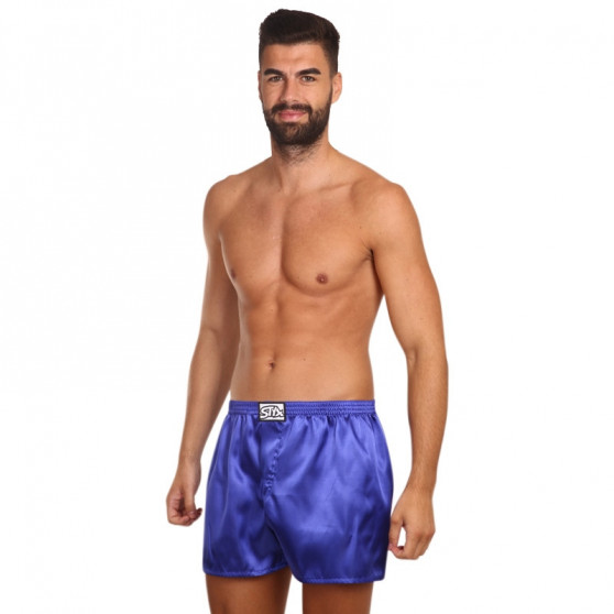 Boxer da uomo Styx classic rubber satin purple (C666)