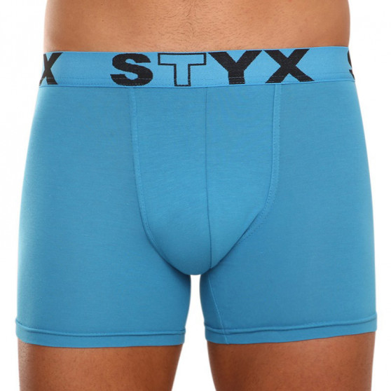 3PACK boxer uomo Styx lungo sport elastico blu (U9676869)