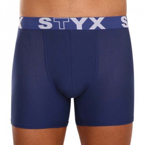 3PACK boxer uomo Styx lungo sport elastico blu (U9676869)