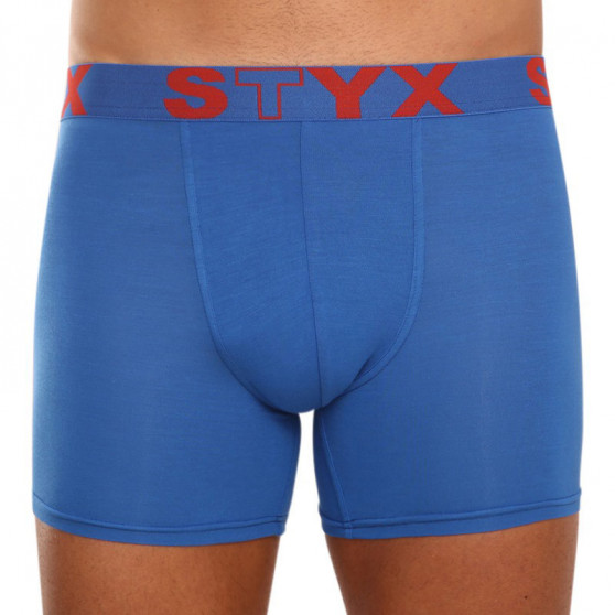 3PACK boxer uomo Styx lungo sport elastico blu (U9676869)