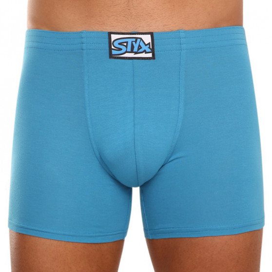 3PACK boxer uomo Styx lungo classico elastico blu (F9676869)