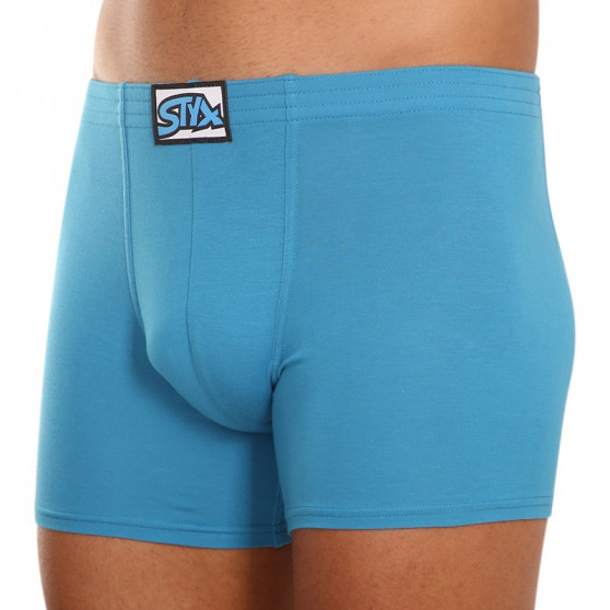 3PACK boxer uomo Styx lungo classico elastico blu (F9676869)