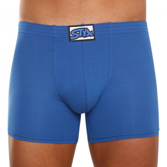 3PACK boxer uomo Styx lungo classico elastico blu (F9676869)