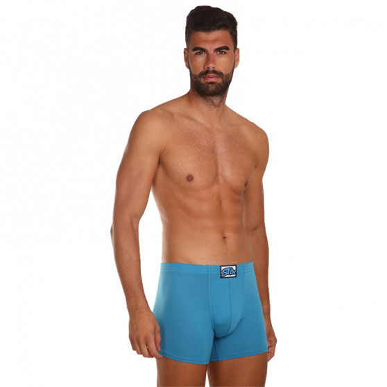 3PACK boxer uomo Styx lungo classico elastico blu (F9676869)