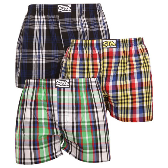 3PACK Boxer da uomo Styx classic elastic multi-color (A8333840)