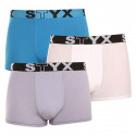 3PACK boxer uomo Styx sport elastico multicolore (G969106167)