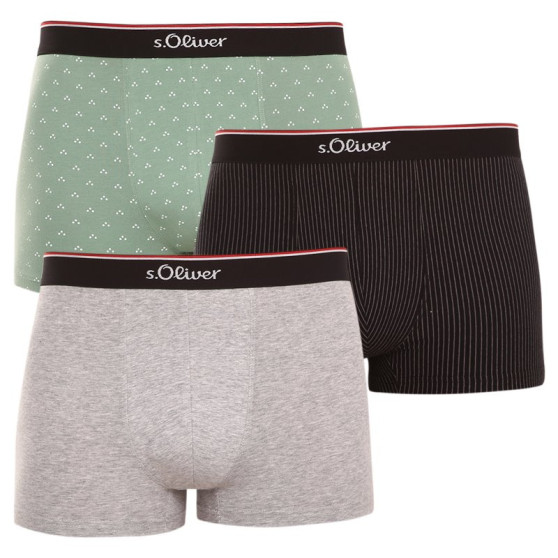 3PACK Boxer da uomo S.Oliver multicolore (JH-35B-84225411)