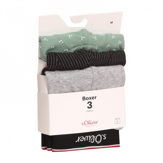 3PACK Boxer da uomo S.Oliver multicolore (JH-35B-84225411)