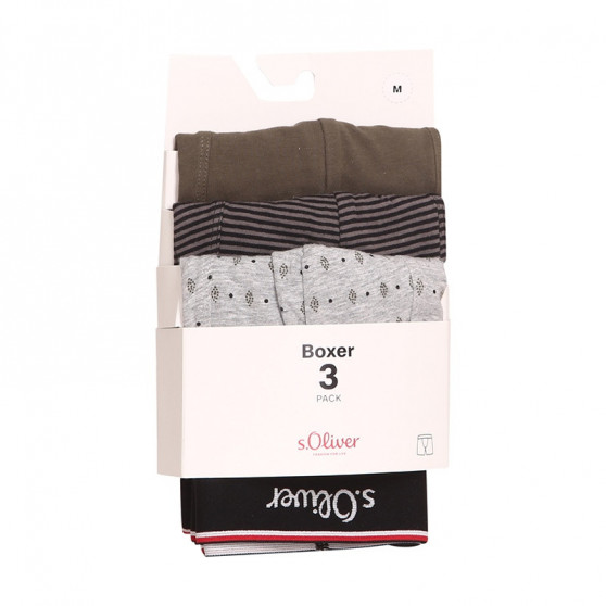 3PACK Boxer da uomo S.Oliver multicolore (JH-35B-11393424)