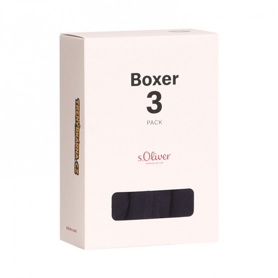 3PACK boxer uomo S.Oliver blu scuro (JH-34B-31184142)