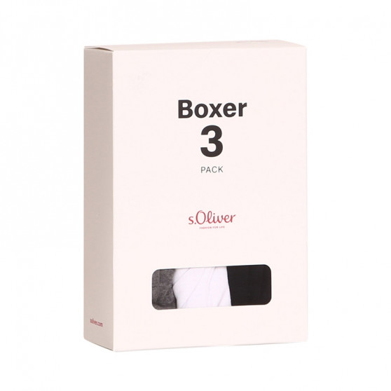 3PACK Boxer da uomo S.Oliver multicolore (JH-34B-23757453)